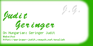 judit geringer business card